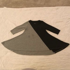 Black and gray symmetrical dress